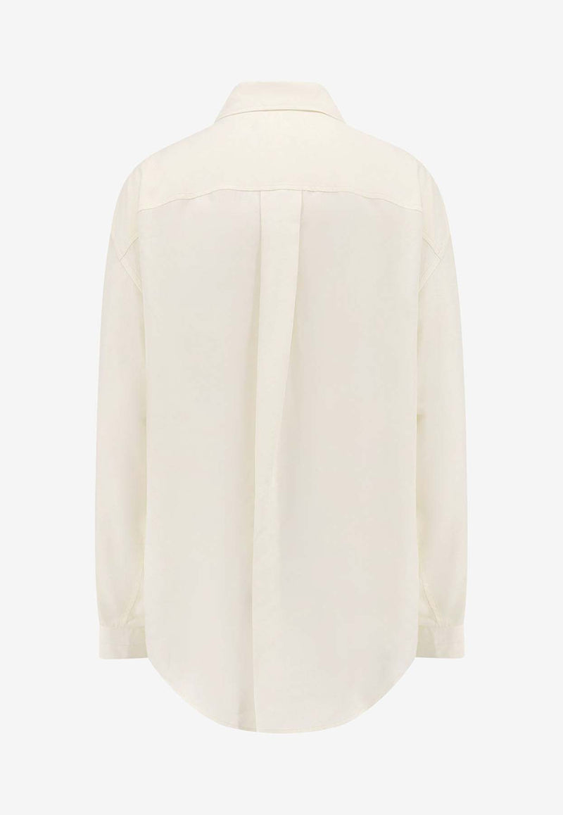 Lemaire Oversized Long-Sleeved Shirt White SH1089LF1126_WH018