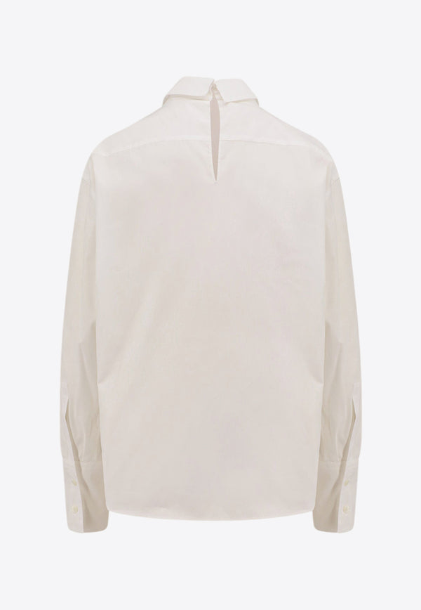 Marni Ruffled Yoke Long-Sleeved Shirt White CAMA0561FYUTC223_00W01