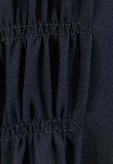 Chloé Ruched Silk Knee-Length Dress Blue C24SRO01004_4C3