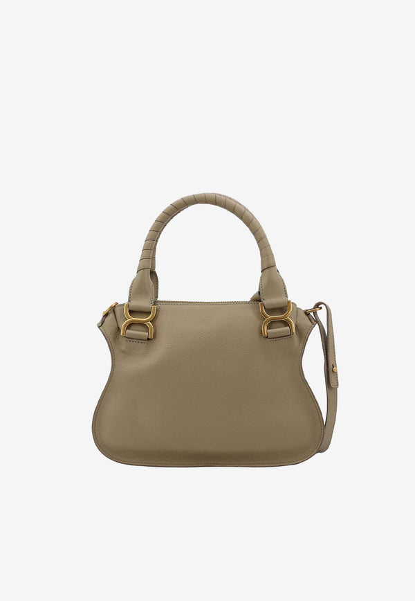 Chloé Small Marcie Grained Leather Top Handle Bag Green C22AS628I31_38I