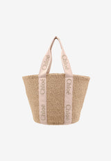 Chloé Large Woody Basket Tote Bag Beige C23AS380L18_26Y