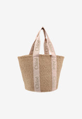 Chloé Large Woody Basket Tote Bag Beige C23AS380L18_26Y