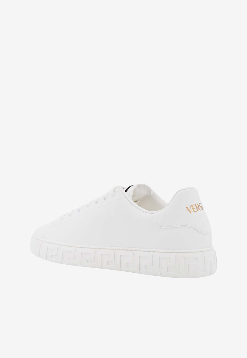 Versace Greca Faux Leather Sneakers White 10144601A09608_1W010