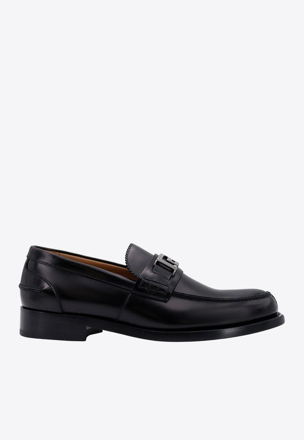 Versace Greca Patent Leather Loafers 10128641A09898_1B00E Black