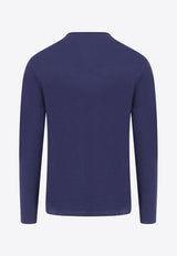 Versace Medusa Long-Sleeved T-shirt Blue AUU010071A10011_A1384