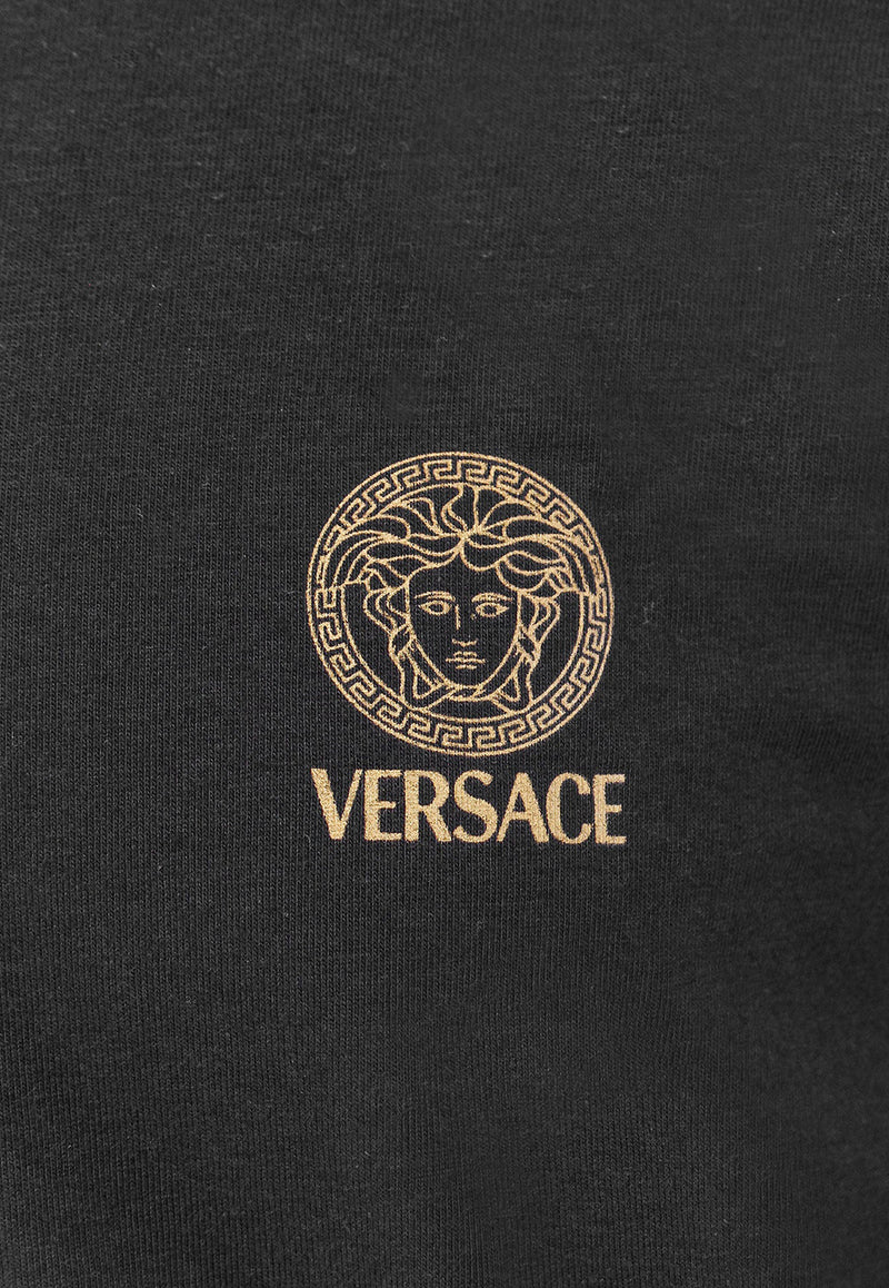 Versace Medusa Long-Sleeved T-shirt Black AUU010071A10011_A1008