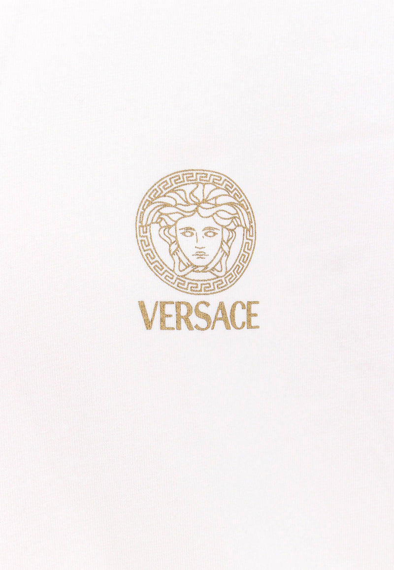 Versace Medusa Long-Sleeved T-shirt White AUU010071A10011_A1001