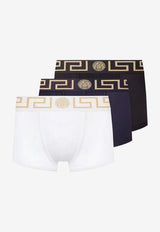 Versace La Greca Waistband Boxers - Set of 3 Multicolor AU10326A232741_A4345