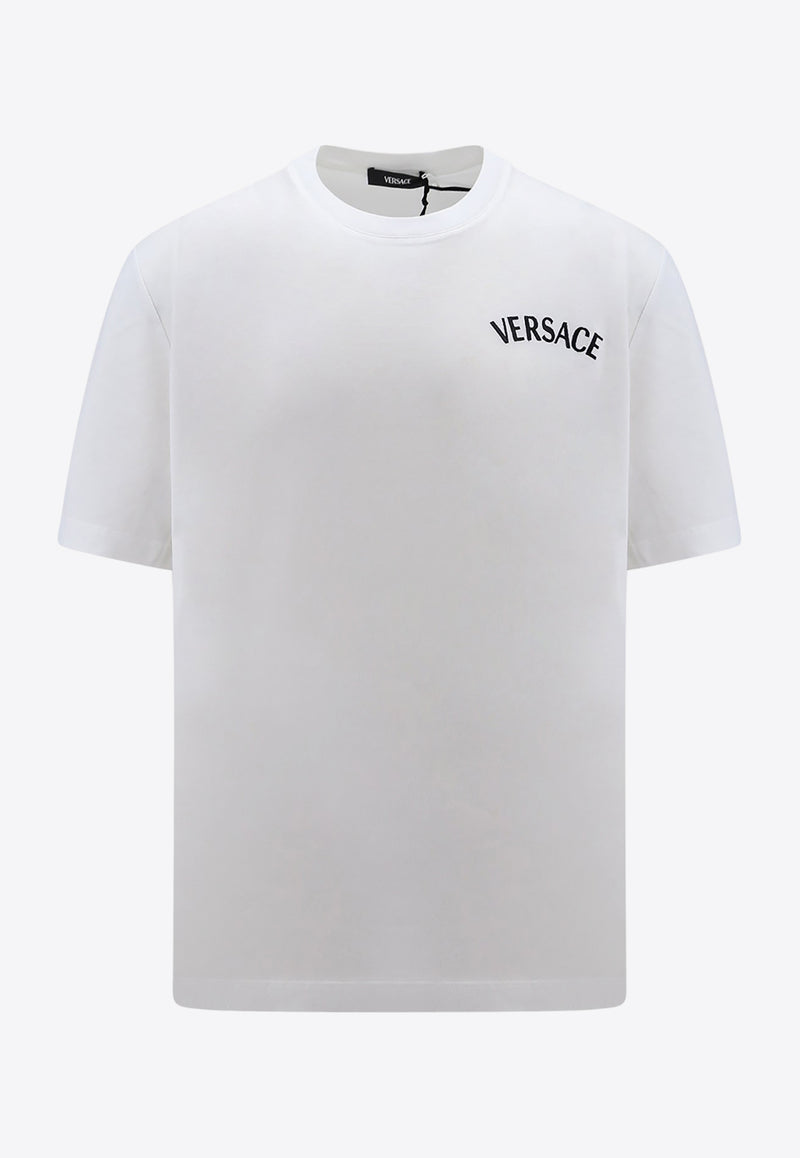 Versace Milano Stamp Embroidered T-shirt White 10133021A09865_1W010