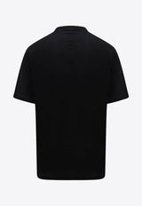 Versace Logo Print Crewneck T-shirt Black 10125451A09028_1B000