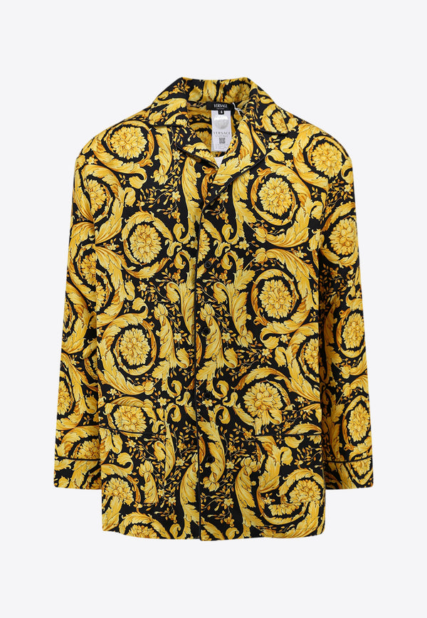 Versace Barocco Silk Pajama Top 10053761A04661_5B000 Gold