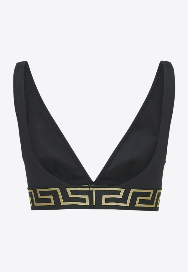 Versace Greca Border Bikini Top ABD01094A232185_A1008 Black