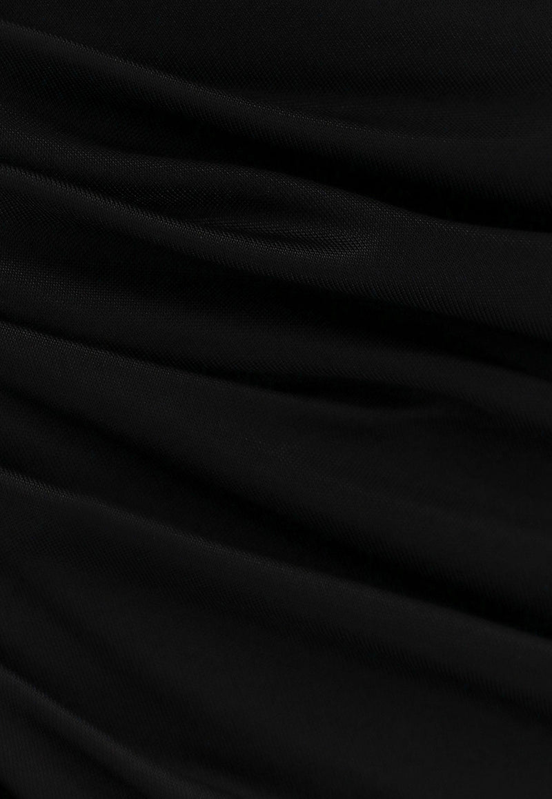 Versace Medusa '95 Draped Mini Dress Black 10141261A00572_1B000