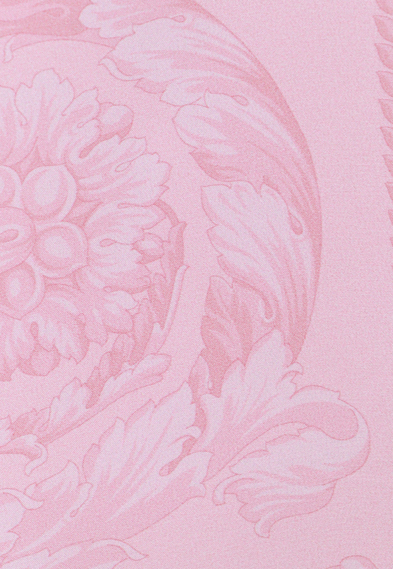 Versace Barocco Print Silk Shirt Pink 10013601A10053_5P950