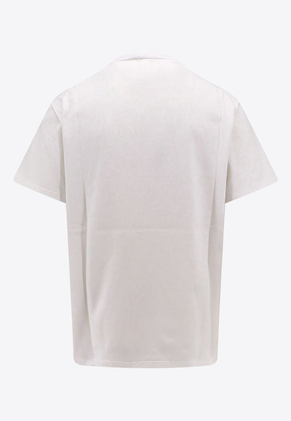 Alexander McQueen Reflected Logo Crewneck T-shirt White 781977QTAAZ_0909