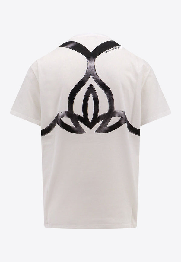 Alexander McQueen Logo Print Crewneck T-shirt White 781984QTAA9_0909
