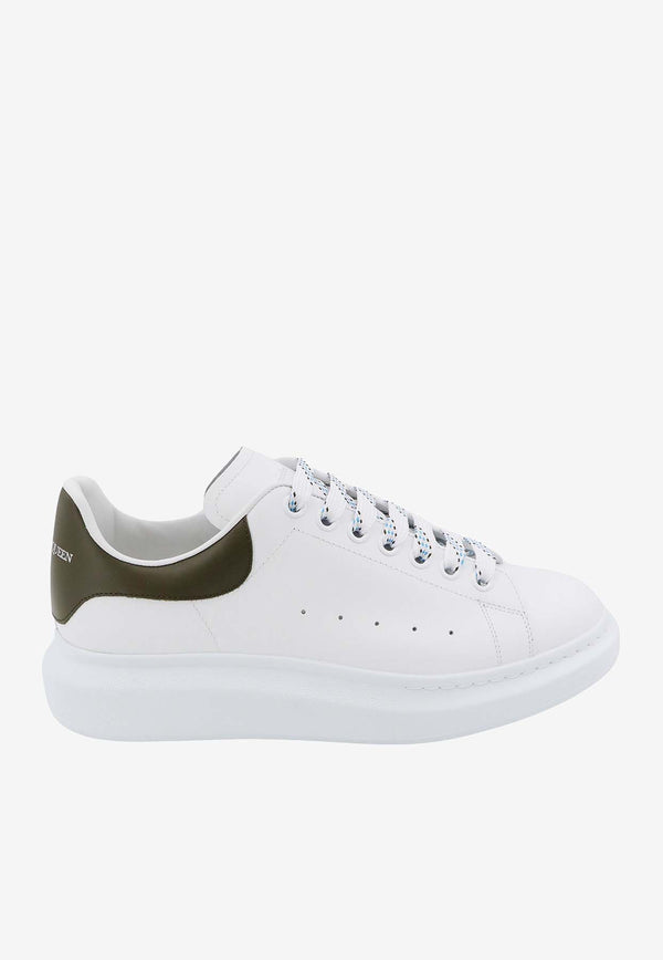 Alexander McQueen Oversize Leather Low-Top Sneakers White 727388WHGP5_9055