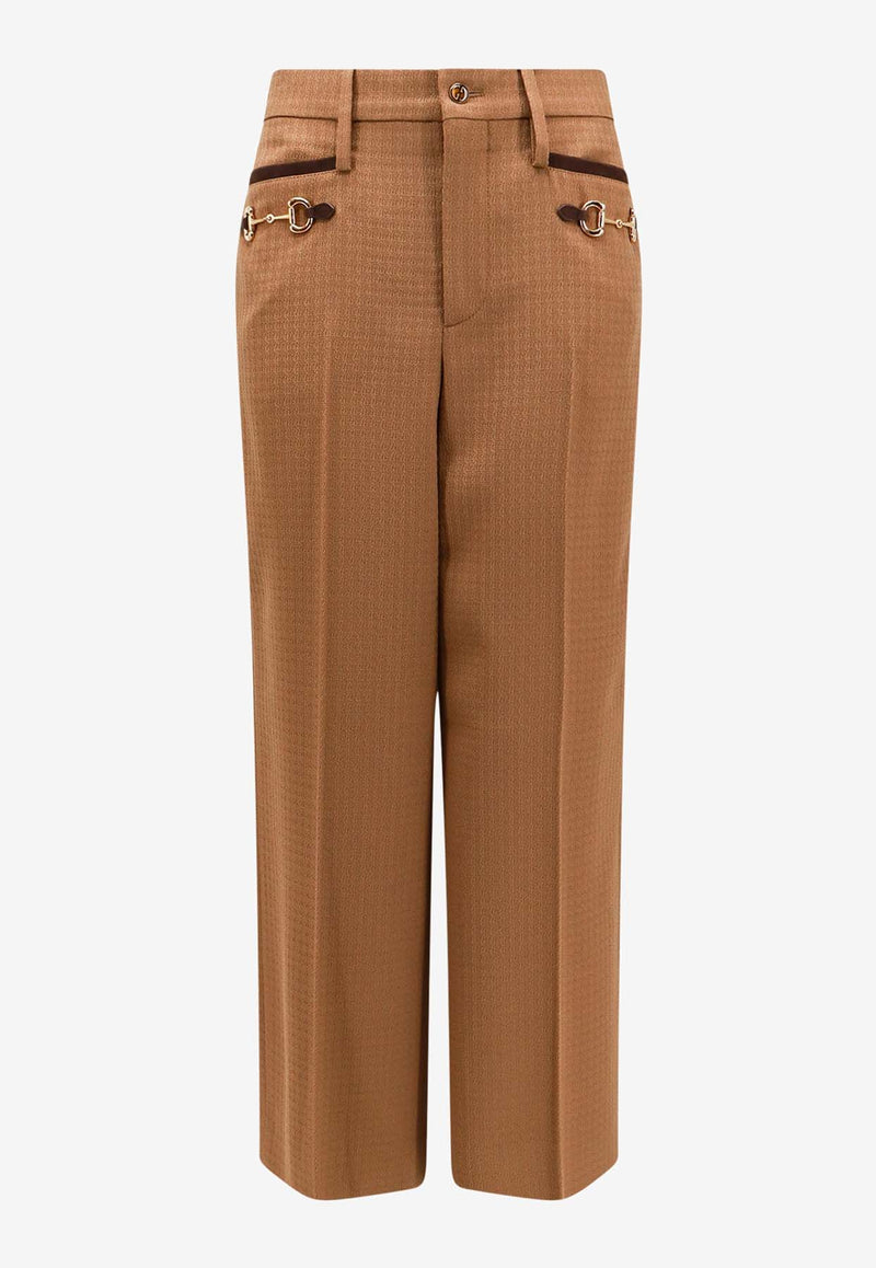 Gucci Horsebit Tailored Pants Brown 761385Z8BO9_2451