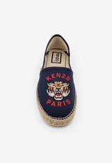 Kenzo Lucky Tiger Embroidered Espadrilles Blue FE55ES020F81_77