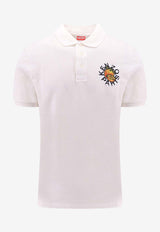 Kenzo Embroidered Orange Polo T-shirt White FE55PO5354PU_02