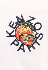 Kenzo Embroidered Orange Polo T-shirt White FE55PO5354PU_02