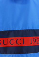 Gucci 1921 Web-Stripe Windbreaker Jacket Blue 770759Z8BO6_4405