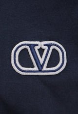 Valentino VLogo Patch Crewneck T-shirt Blue 4V3MG10V9LJ_598