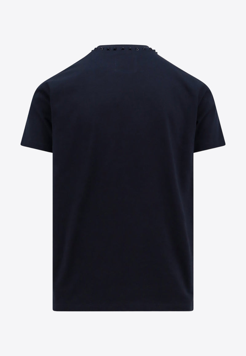 Valentino Studded Crewneck T-shirt Blue 4V3MG08X959_598