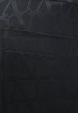 Valentino Toile Iconographe Bermuda Shorts Black 4V3RDD109V1_MXM