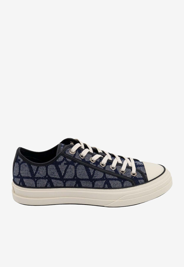 Valentino Totaloop Toile Iconographe Low-Top Sneakers Blue 4Y2S0H02HQW_YEX