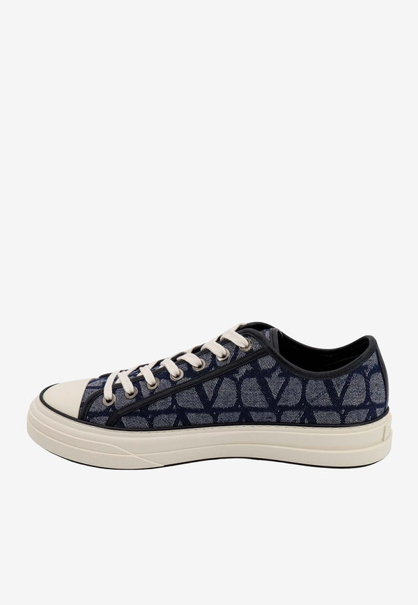Valentino Totaloop Toile Iconographe Low-Top Sneakers Blue 4Y2S0H02HQW_YEX