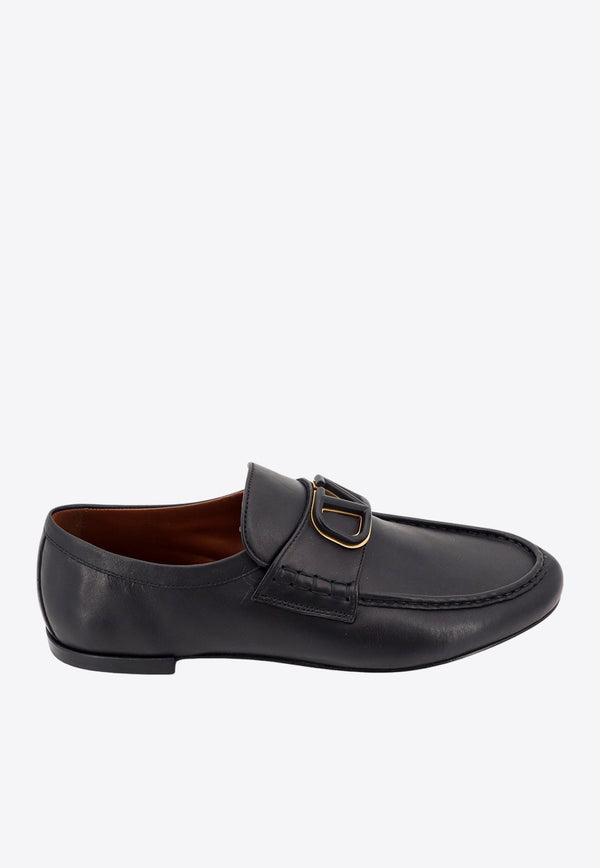 Valentino VLogo Signature Leather Loafers Black 4Y2S0H80DQF_0NO