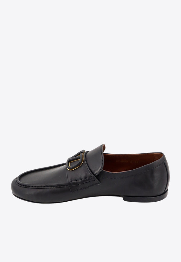 Valentino VLogo Signature Leather Loafers Black 4Y2S0H80DQF_0NO