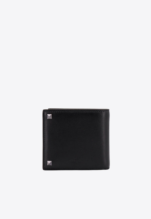 Valentino Rockstud Calf Leather Wallet Black 4Y2P0654VH3_0NO