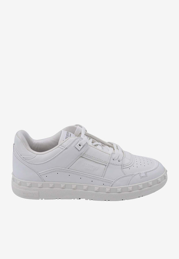 Valentino Freedots Leather Low-Top Sneakers White 4Y2S0H43RDG_0BO