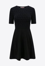 Valentino Toile Iconographe Mini Dress Black 4B3KD11S8F5_0NO