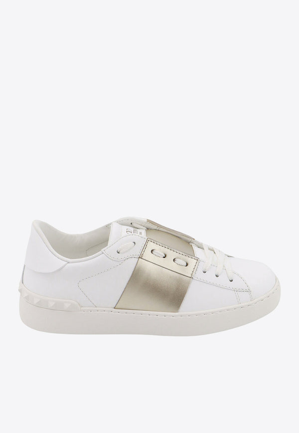 Valentino Open Low-Top Leather Sneakers White 4W2S0781FLR_L71