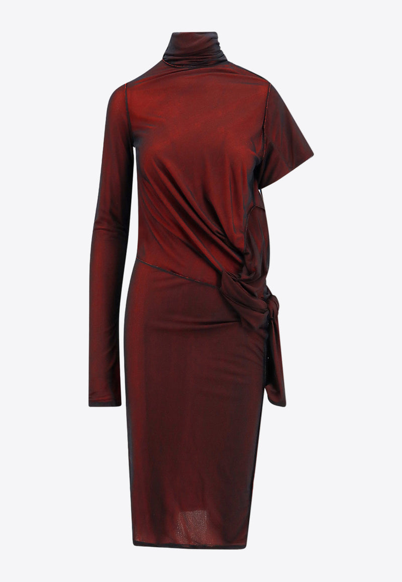 Maison Margiela Bow Detail Midi Dress Red S51DD0014STJ398_962