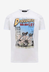 Dsquared2 Graphic Print Cool Fit T-shirt White S74GD1226S23009_100