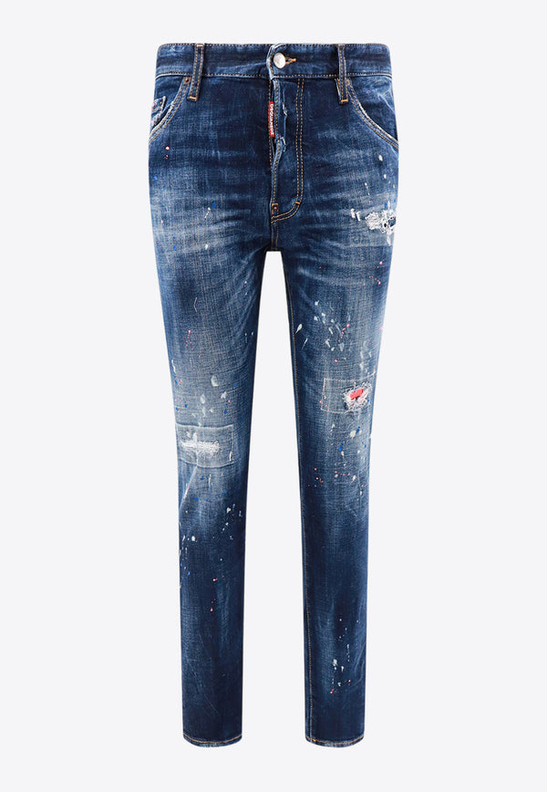 Dsquared2 Cool Guy Distressed Slim Jeans Blue S74LB1458S30664_470