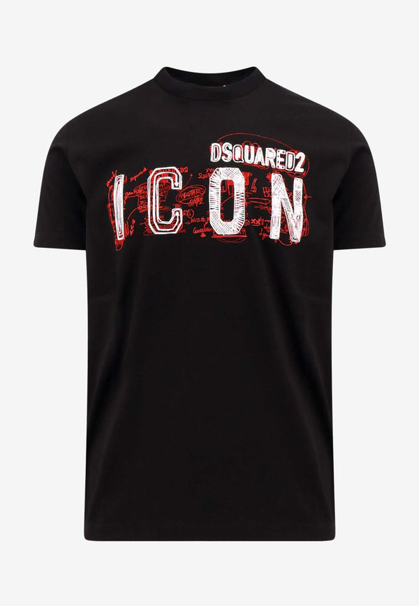 Dsquared2 Be Icon Crewneck T-shirt Black S79GC0084S23009_900