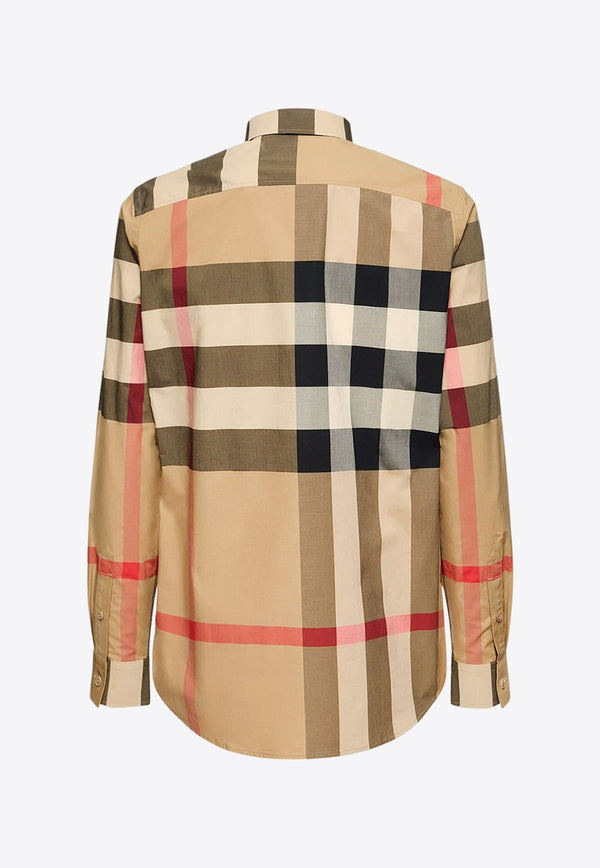 Burberry Long-Sleeved Checked Shirt 8071445_A7028