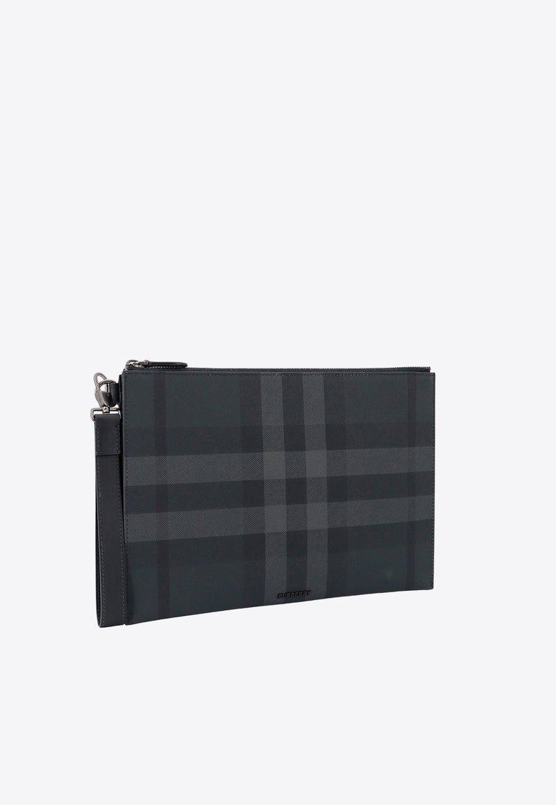 Burberry Large Check Zip Pouch 8074693_A1208