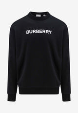 Burberry Logo Print Crewneck Sweatshirt Black 8083142_A1189