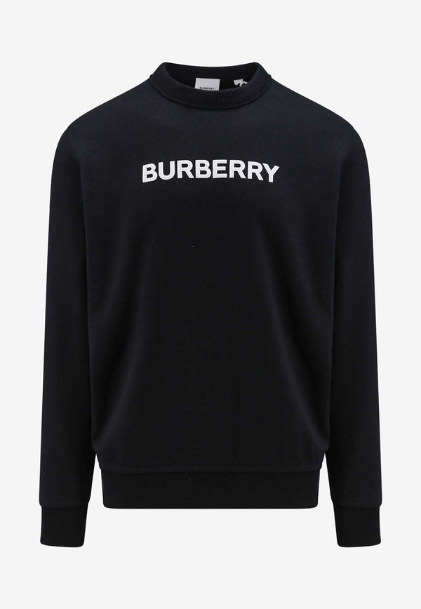 Burberry Logo Print Crewneck Sweatshirt Black 8083142_A1189
