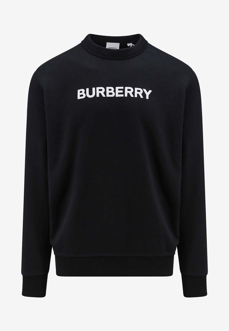 Burberry Logo Print Crewneck Sweatshirt Black 8083142_A1189