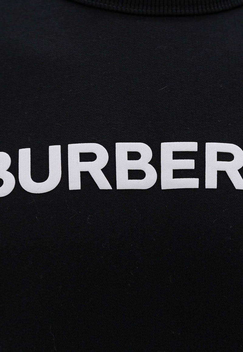 Burberry Logo Print Crewneck Sweatshirt Black 8083142_A1189