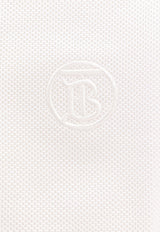 Burberry Striped-Collar Logo Polo T-shirt White 8084018_A1464
