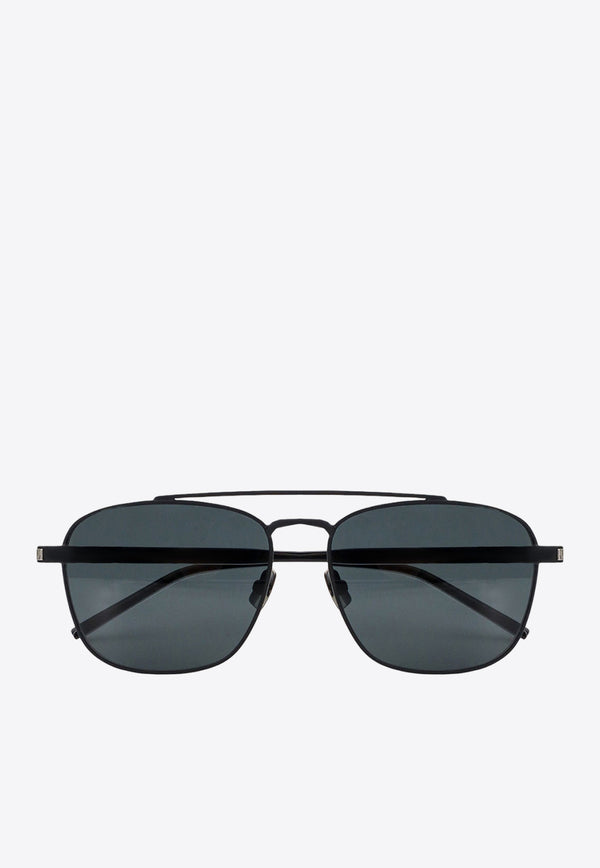 Saint Laurent Aviator-Shaped Sunglasses Gray 779830Y9965_1033
