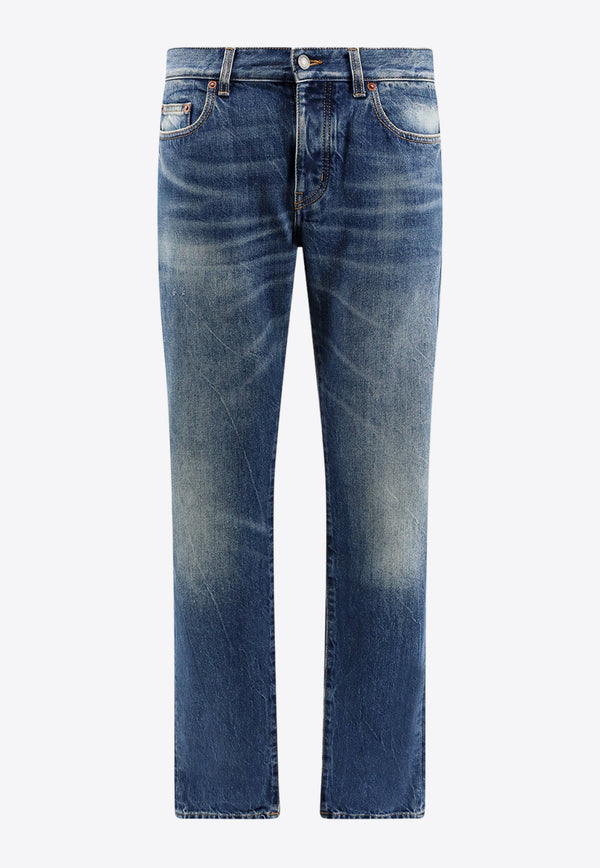 Saint Laurent Basic Straight-Leg Jeans Blue 597052YV970_5017